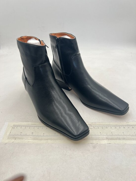 womens black dress boots low heel Wide Shoes For Women, Pain Relief Shoes, Women's Dress Shoes A super practical Black Women Fashion Square Toe